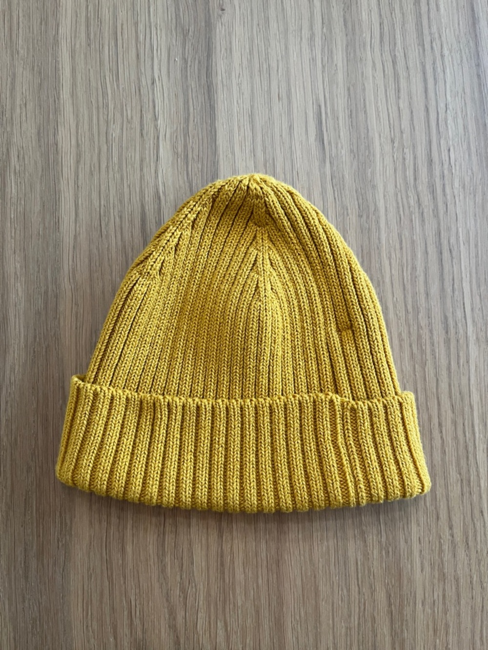 Zara, kid’s knit beanie hat, yellow, cotton blend, size 1-3 years (19,7 inches)